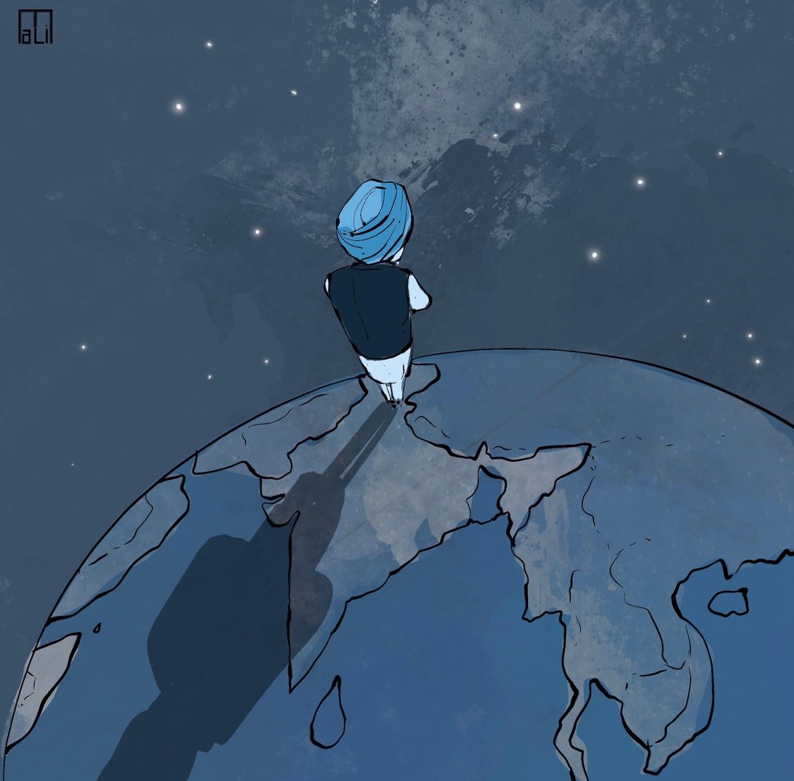 Malicartoonist's tweet photo. RIP #ManmohanSingh 

In @aaroananda today https://t.co/kOfpZbERL4