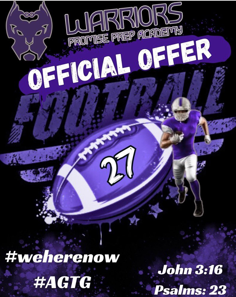 Blessed to have received my first  official offer from promise prep academy!!
<a href="/JacksonMat3528/">Coach Jackson</a> <a href="/Coach_Kennard42/">Kyle Kennard</a> <a href="/ClayHSFootball/">Clay High Football</a> <a href="/Coach_Trodglen/">Coach Trodglen</a> <a href="/CoachLbonz007/">Coach Talley</a> <a href="/Coach_DMarshall/">Coach Darrius Marshall</a> <a href="/Darrell_Smith33/">Darrell Smith</a>