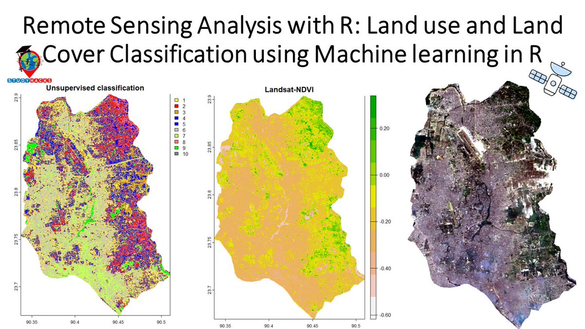 GISRSStudyHacks's tweet photo. Remote Sensing Analysis with R: Land use and Land Cover Classification using Machine learning in R
Tutorial Link: https://t.co/XiKacggo8J
Geospatial Analysis With R: Go From Beginner To Advanced level private online training program
Registration Info: https://t.co/a0G0ZOMwpj https://t.co/8st6Yu5ED9