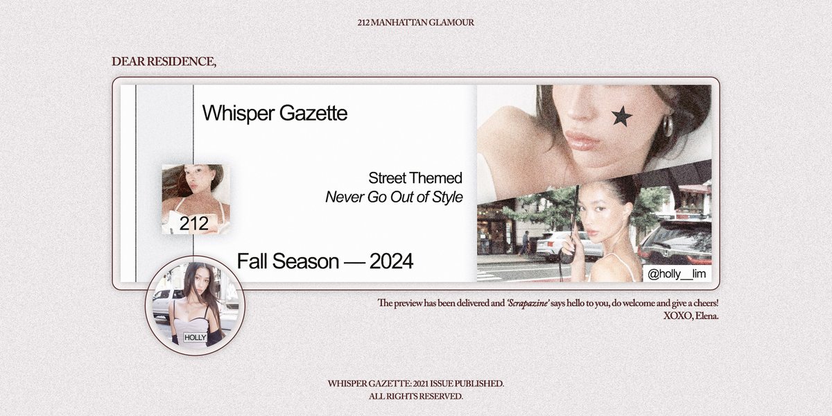 ellepages's tweet image. This morning, I bring something new and fabulous: Scrapazine!

A touch of scrap, a splash of style—turning pictures into a seasonal magazine masterpiece. If it resembles another BA, do slide into my DM with grace! ❤️