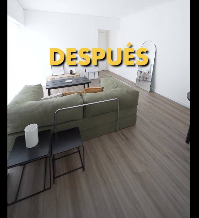 me aparecio un reel y mientras mostraban el antes pensaba el piso no por favor el piso no nonono el piso no te suplico el piso no nNOOOOOOOOOOOOOO