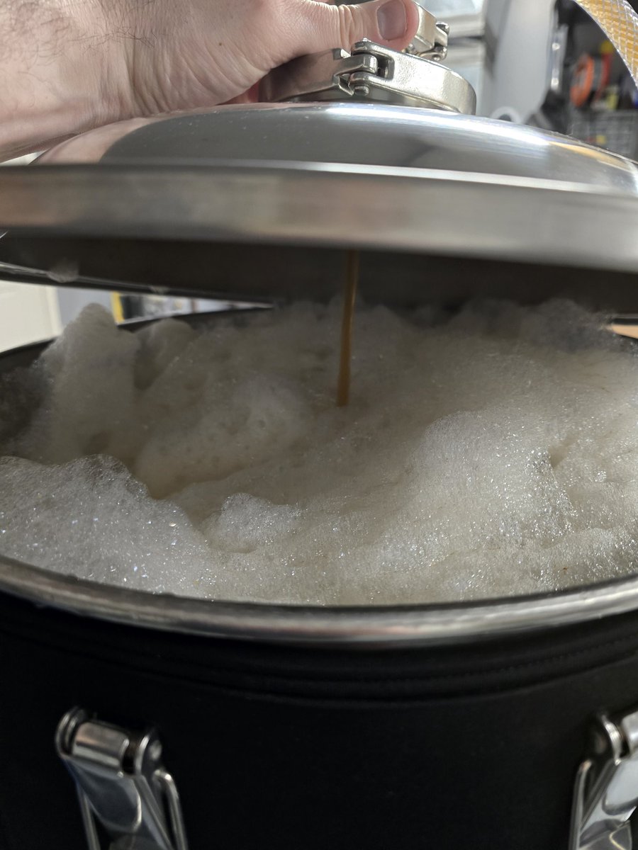 BREWDAY!

The beer I brewed today is an English Barleywine 
Secondary on Cognac soaked French oak cubes 
10.2% ABV

Should be ready in a few months 🍻👊

#SomethingsBrewing #CNFTCommunity #CNFTProject #LetsBrewTogether #CraftBeer #brewery #brewing