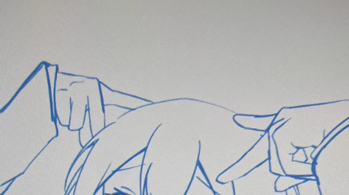 猫耳ポーズ描くのくそむずいな 