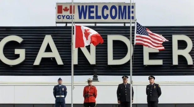 raghu_venugopal's tweet photo. A timely post by Prime Minister Justin Trudeau. When Trump bragged about the height of his tower on 9/11, Canadians undertook Operation Yellow Ribbon: 
-239 US-bound flights landed
-33,000 passengers disembarked 
-17 Canadian airports said welcome @JustinTrudeau https://t.co/9c7ueR2QgR
