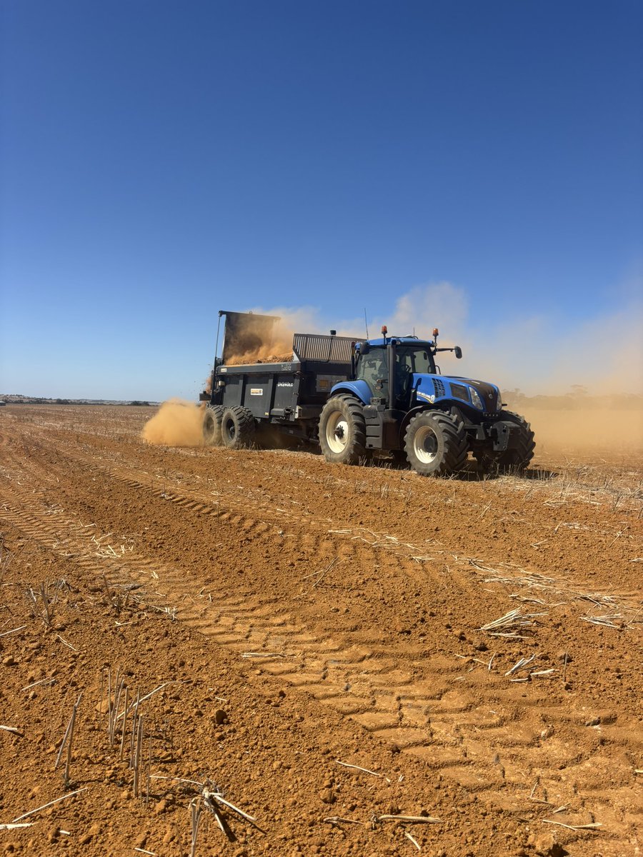 Clay’s away. 
500t/ha in Goomalling