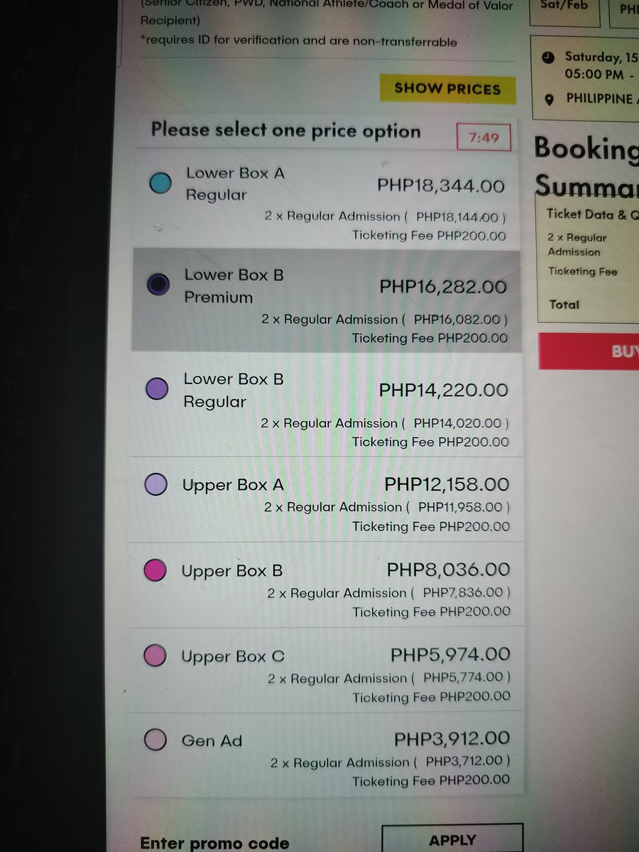 _Emanizer's tweet photo. Dami pa available tickets as of 11:24am https://t.co/gZOklkPwxB