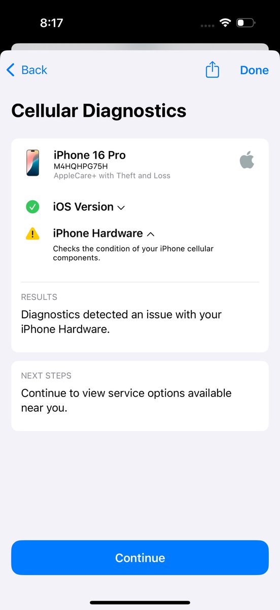 EnemyofGLaDOS's tweet image. Well fuck. I restarted my phone and lost my cellular connection. I can’t make or receive calls and only WiFi messaging over iMessage is working. Tried everything short of resetting the phone. :/

#iPhone #iOS18 #iOS182 #iPhone16Pro #16Pro