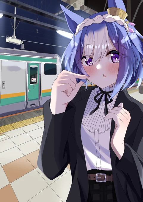#2024年自分が選ぶ今年の4枚 鉄道とウマ娘のイラストです 