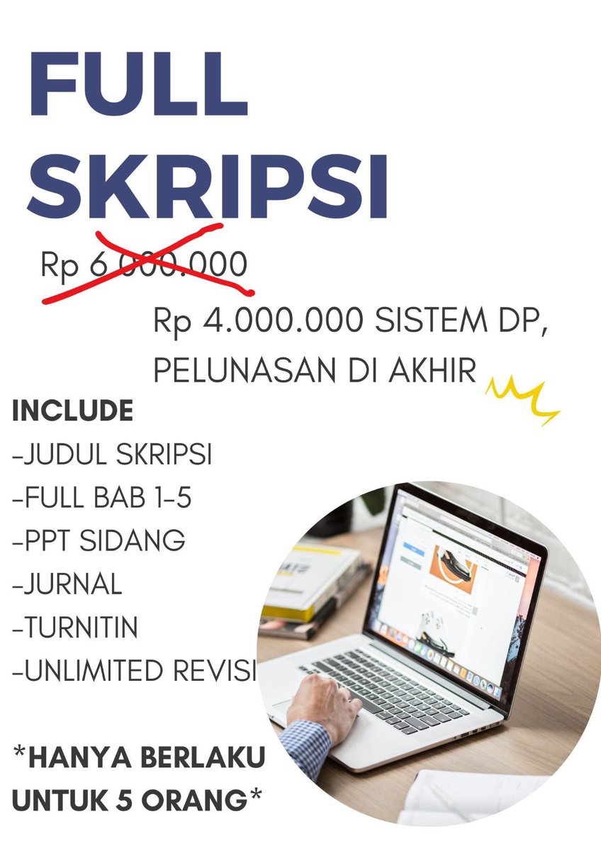 indahayuu01's tweet photo. Open joki skripsi buat semua jurusan #Jokiskripsi #manajement #akuntansi #pgsd https://t.co/pazYKXWL7i