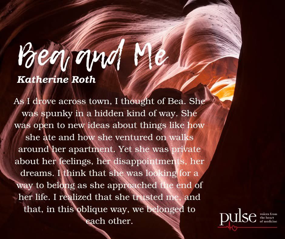 A testament to being different, Katherine Roth shares the moving story "Bea and Me." ❤️🩺 Read more at: pulsevoices.org/stories/bea-an…

Photo by Omer Salom on Unsplash

Also, Pulse will be moving to BlueSky. Find us there at bsky.app/profile/pulsev…

#storytelling #inspiration #gratitude