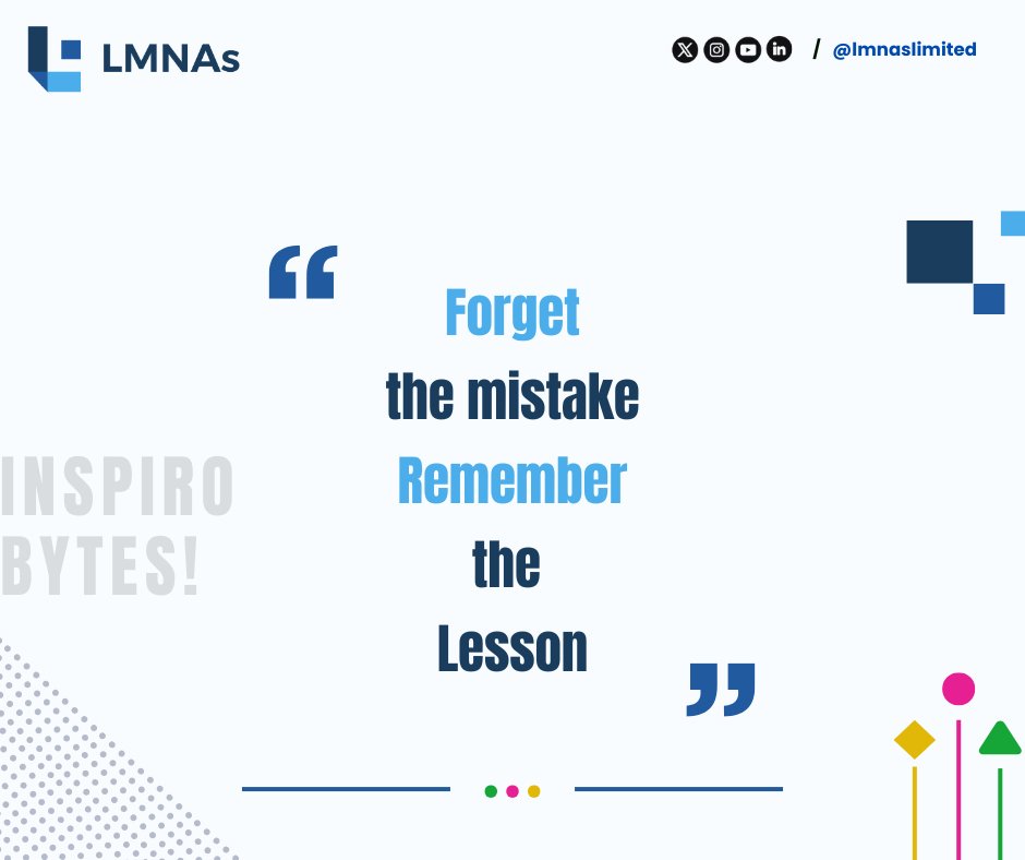 Mistakes aren't the end—they're lessons in disguise. At LMNAs, we embrace challenges, learn, and rise stronger every time. Growth happens when we adapt, move forward, and never stop improving! 🚀

#lmnas #lmnastqb #lens #product #inspirobytes