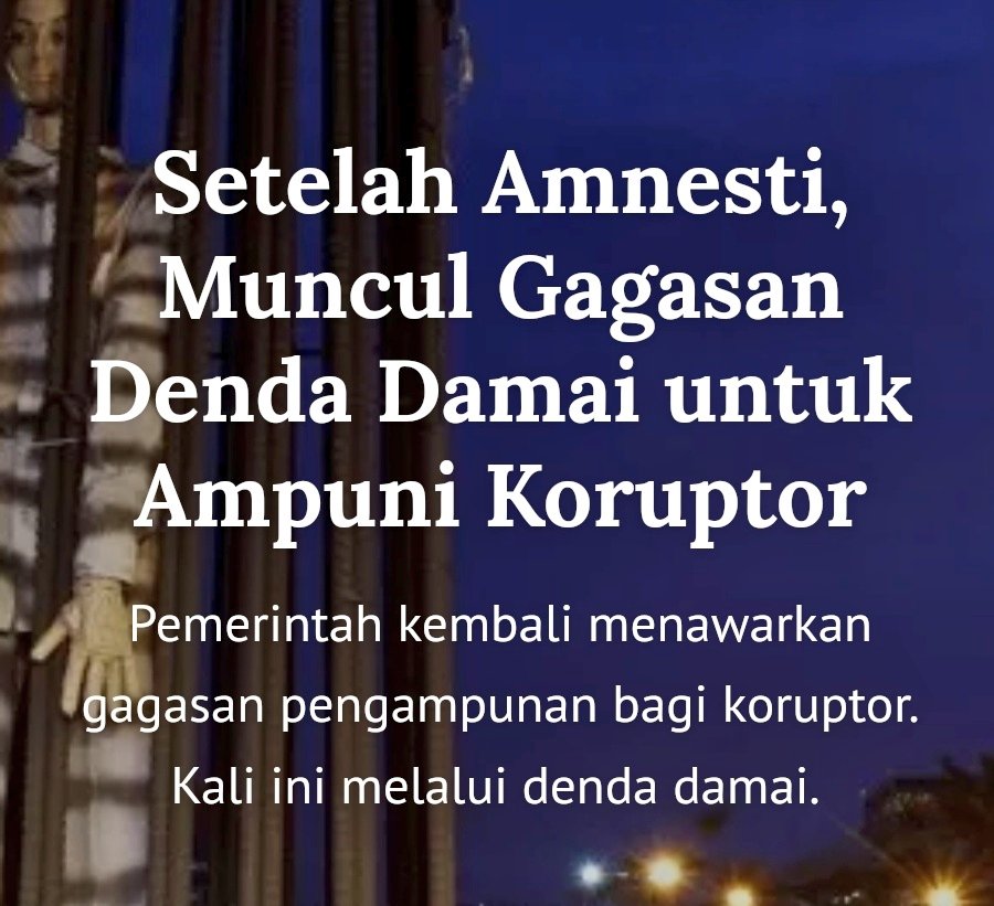 Dari sekarang kita harus latihan korupsi. Kecil-kecilan saja dulu. Kalau sudah lihai, korupsilah yg besar. Jika lolos, itu rejeki. Jika ketangkep, santai saja, bisa damai bro! Pokoknya dari sekarang, mulailah menormalisasi pikiran bahwa korupsi adalah Togel yg diundi negara.