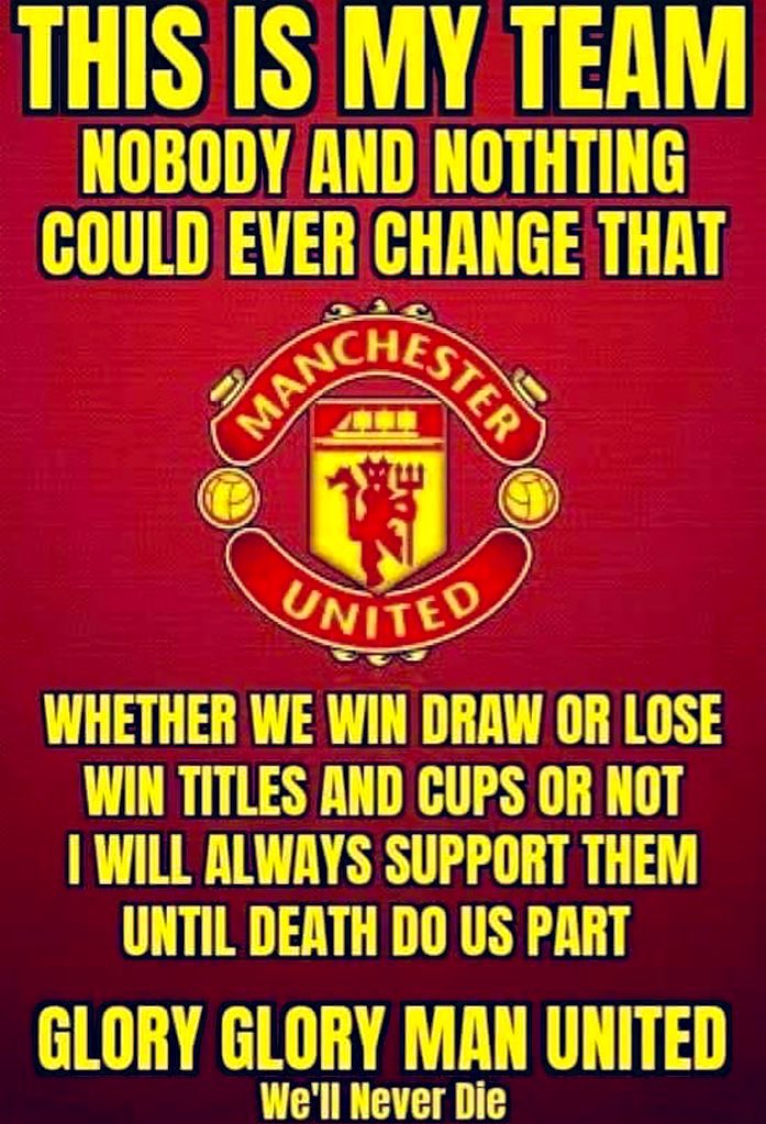 We Love Um even when it's
 Gory Gory Man United
#GGMU #Believe