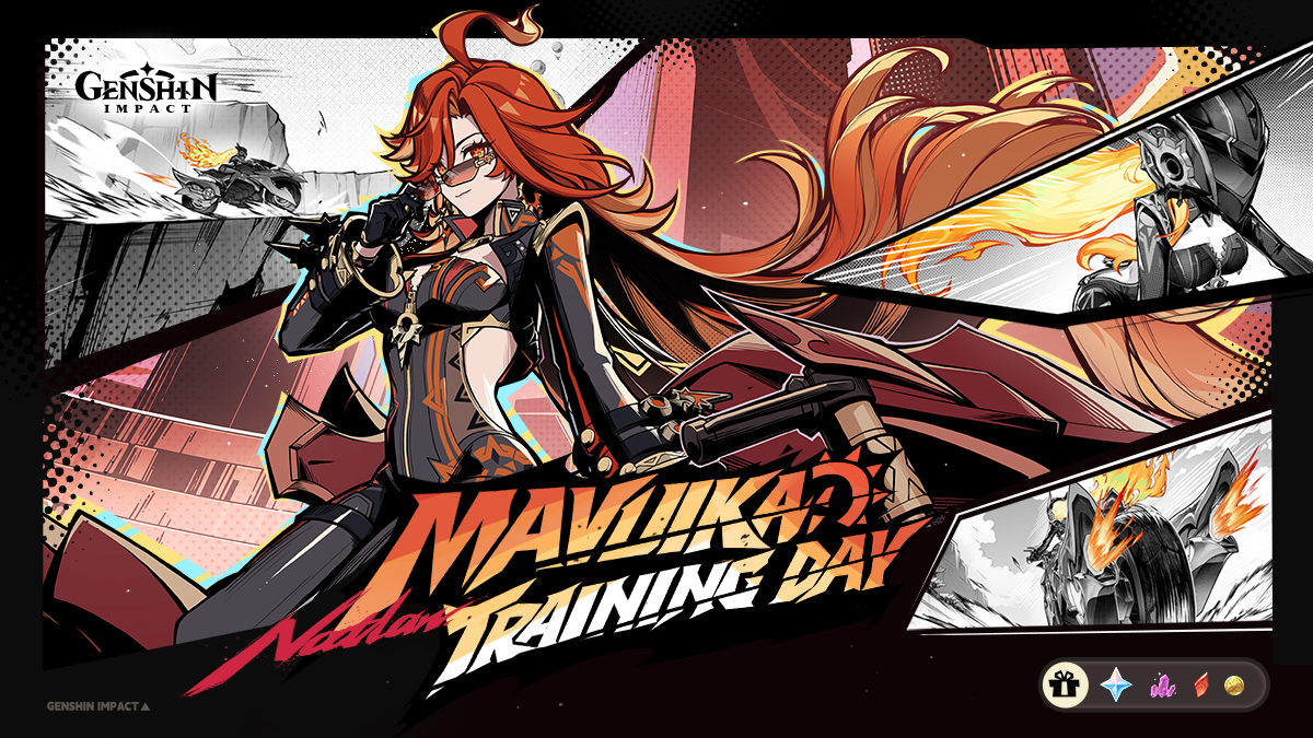 GenshinImpact's tweet photo. "Mavuika: Training Day" — The Web Event for Genshin Impact's new character: Mavuika is now available.

Click to Take Part in the Event >> https://t.co/mVgGjj1jNd

〓Event Duration〓
December 27, 2024 12:00 – January 2, 2025 23:59 (UTC+8)

#GenshinImpact #StandWithMavuika #Mavuika https://t.co/AxYwgKEv45