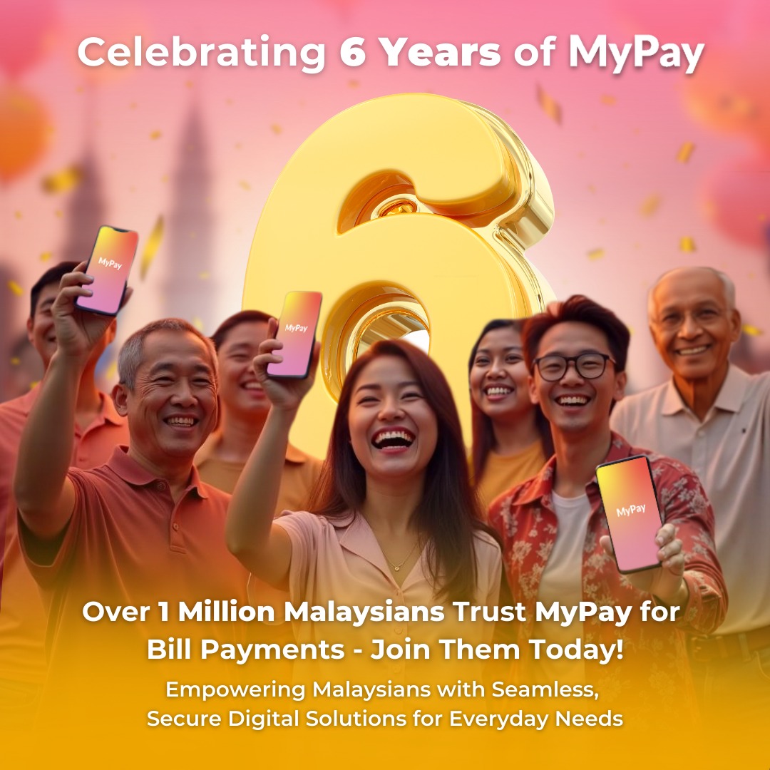 OfficialMyPay's tweet photo. 🚀 1 MILLION users, 1 MILLION reasons to thank YOU! 🚀

How time flies! It's our 6th years of pushing boundaries!  🎉 You have made it possible for us to continue offering secure, convenient, and rewarding payment experiences. Thank YOU for being part of the journey! ❤️ https://t.co/NY2eqbELZo