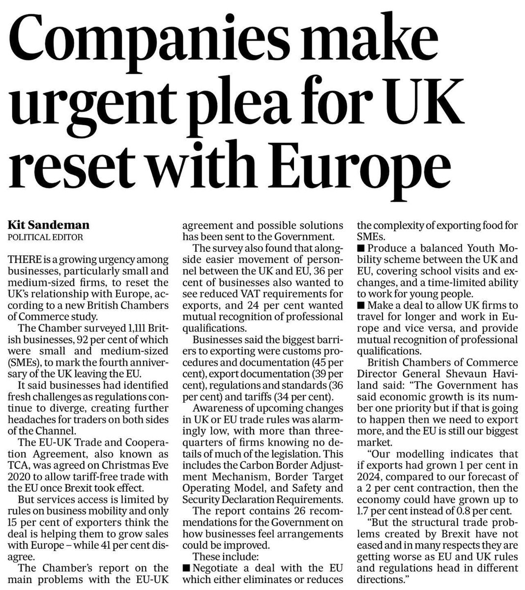 2025 is set to be the year the true cost and damage of #Brexit hit hard

None of the benefits, including controlling immigration, that chief Brexiteers promised are based on facts

Unless politicians pursue a proper reset, younger generations will pay dearly - not  only for our
