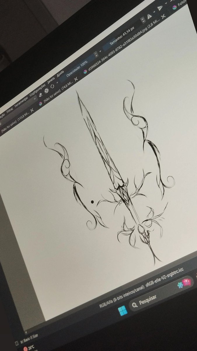 Artezinha que eu fiz pra tatuagem 🌷