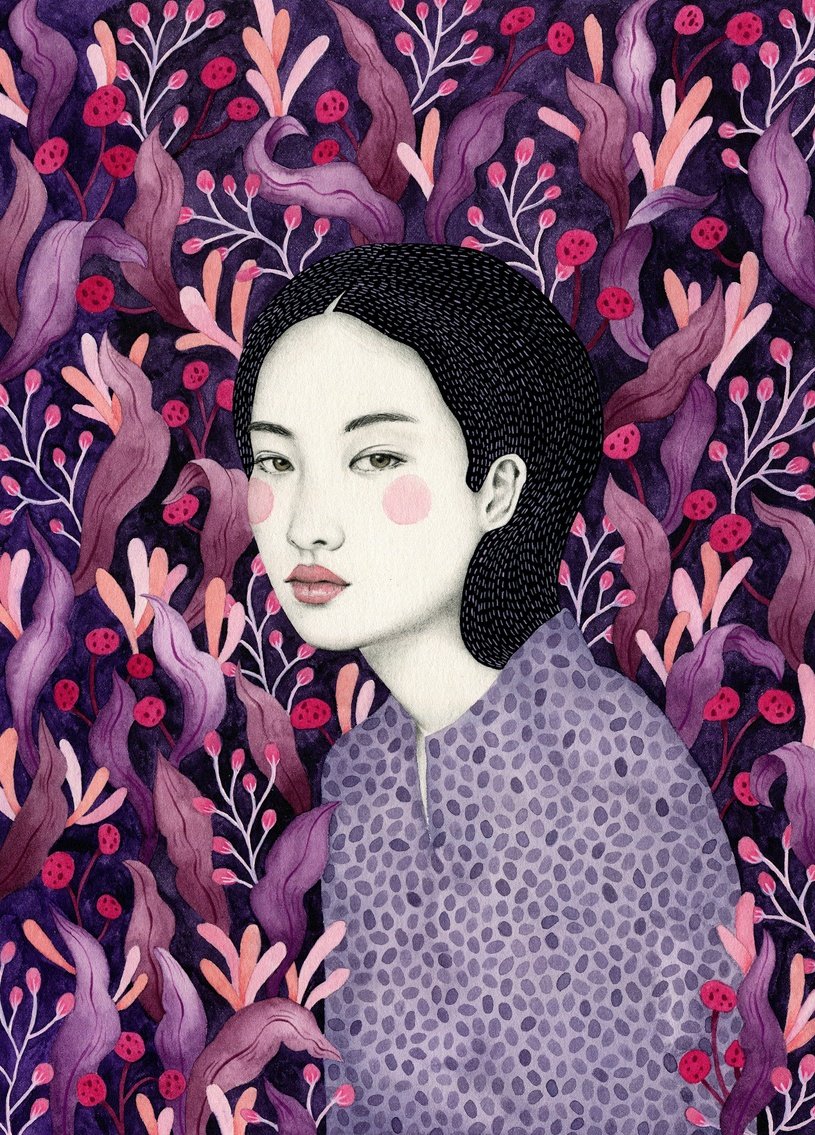 womensart1's tweet photo. Sofia Bonati, a self-taught artist from Argentina, known for her portraits of women against a backdrop of patterns #womensart https://t.co/dr00huy7s0