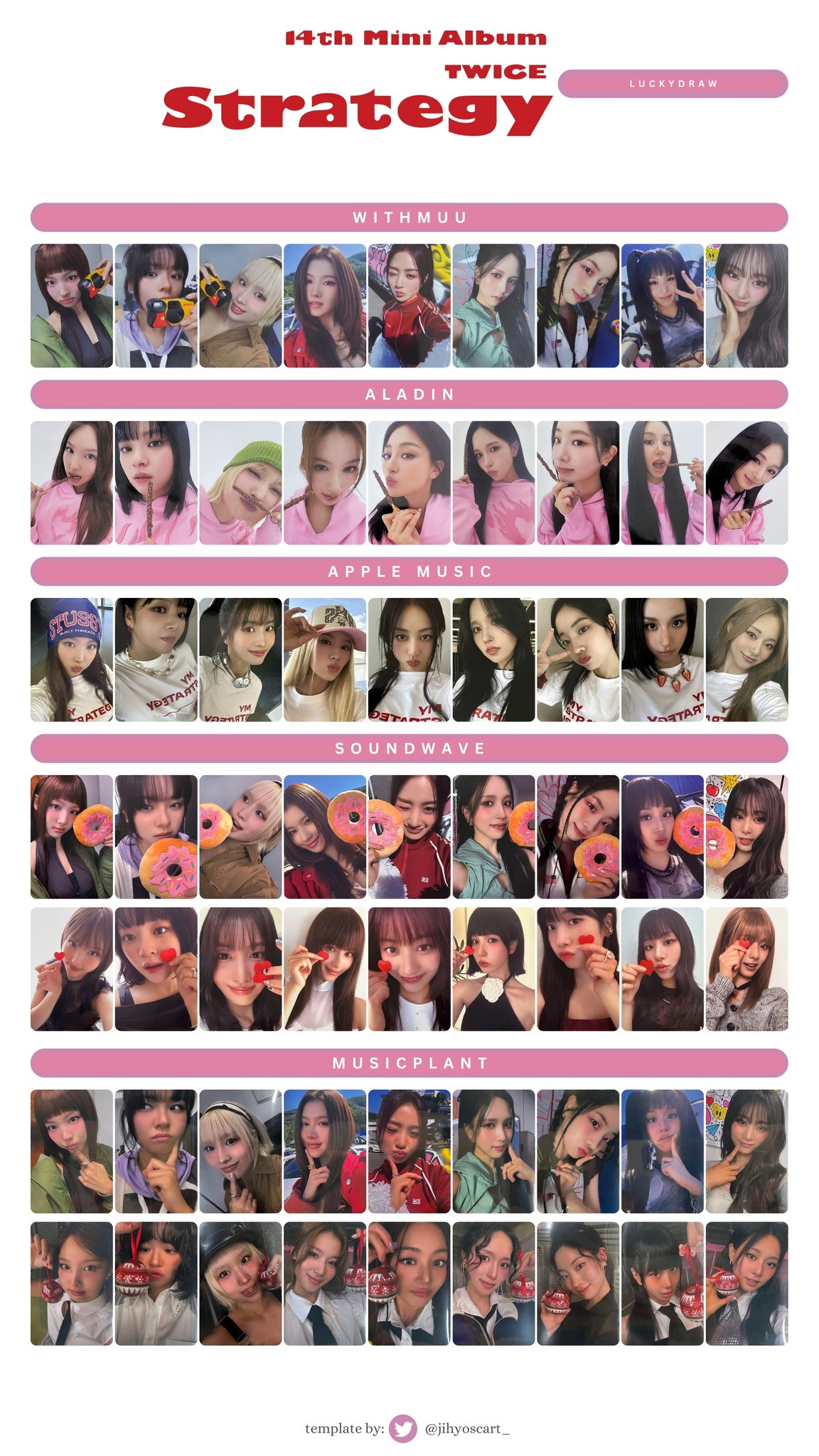 TWICE〜モモ MUSICPLANT ラキドロ STRATEGY TWICE MUSIC PLANT LD STRATEGY ALL LUCKY DRAW NEMO BDM