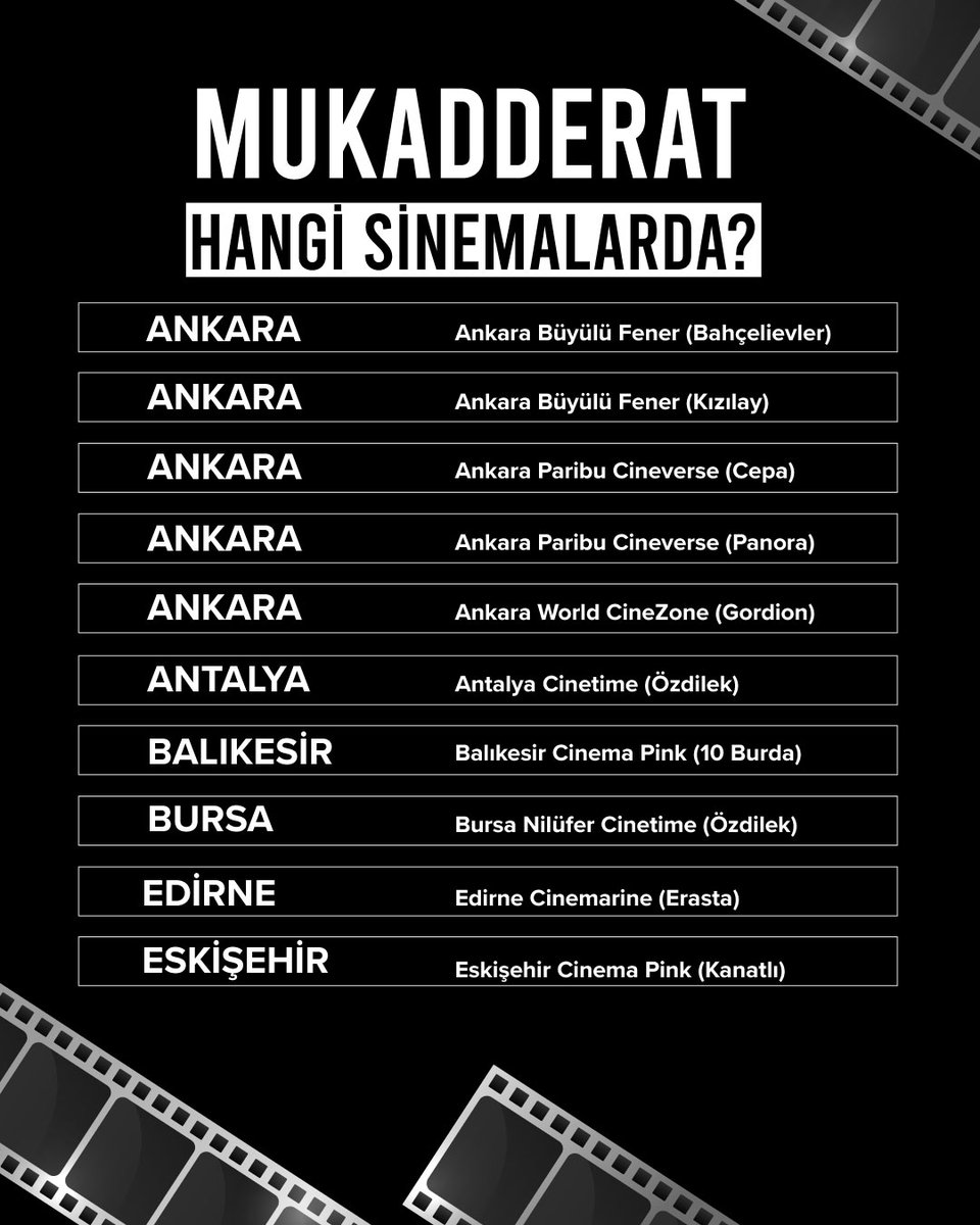 ErdiIsik2's tweet photo. 12 şehirde 37 salonla vizyonda 5. Haftamızdayız. Hafta sonu sinemalara bekleriz☘️ #Mukadderat https://t.co/pghr5qe7QV