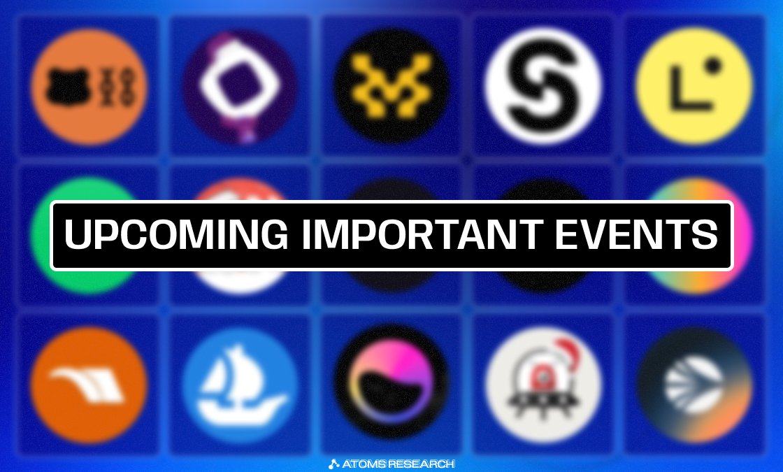Atoms Research (@atoms_res) on Twitter photo π Upcoming Important Events
βοΈ Airdrops
βοΈ TGE
βοΈ Testnet launch
βοΈ Mainnet launch
Don't forget to bookmark this list
See the dates below π
π Airdrops/TGE
β’ Towns β (Airdrop) Q4 2024 - Q1 2025
β’ OpenSea ( $SEA ) β (TGE) Q4 2024 - Q1 2025
β’ Nubit β (TGE) Q4 2024 - Q1 π Upcoming Important Events
βοΈ Airdrops
βοΈ TGE
βοΈ Testnet launch
βοΈ Mainnet launch
Don't forget to bookmark this list
See the dates below π
π Airdrops/TGE
β’ Towns β (Airdrop) Q4 2024 - Q1 2025
β’ OpenSea ( $SEA ) β (TGE) Q4 2024 - Q1 2025
β’ Nubit β (TGE) Q4 2024 - Q1
