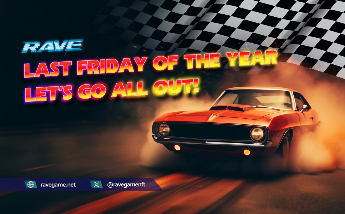 Hey Ravers!👋 It's Fridayyyyy 🏎💨

Any exciting plans for the last Friday of the year? How are you going to spend your time before we say goodbye to 2024? 🔥

#Rave #Web3Games