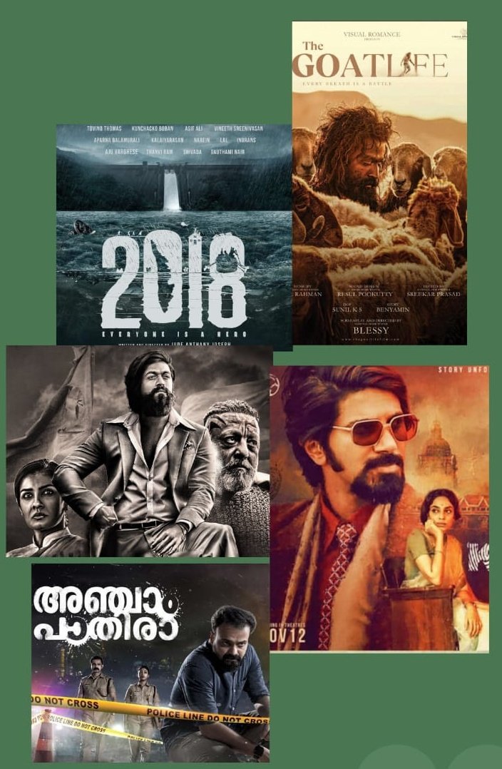 am_Chekuthan_'s tweet photo. 2020- 2024
Year Toppers ๐ฅ
2020 - #AnchamPathira
2021 - #Kurup
2022 - #KGF2
2023 - 2018
2024 - #Goatlife
2025-?
#PrithvirajSukumaaran #DulquerSalman
#Yash #Kubo https://t.co/FipXW1P8Bk