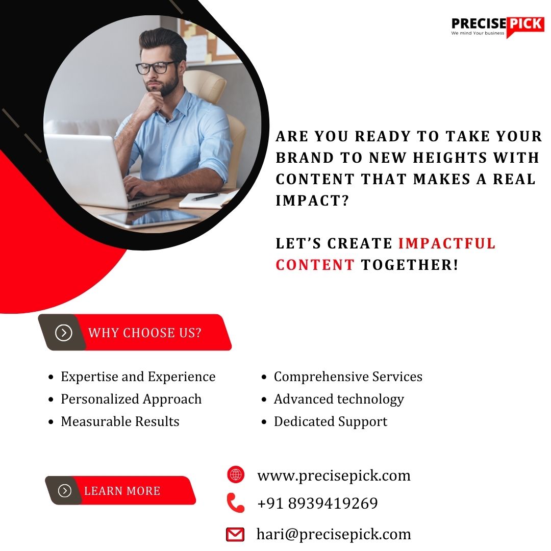 precise_pick's tweet image. Create content that resonates, builds trust, &amp;amp; drives results! 

🎯 Let your brand’s story stand out with impactful content marketing. Ready to make an impression? 

💻 Contact us: hari@precisepick.com | +91 8939419269

#ContentMarketing #DigitalMarketing #Precisepick