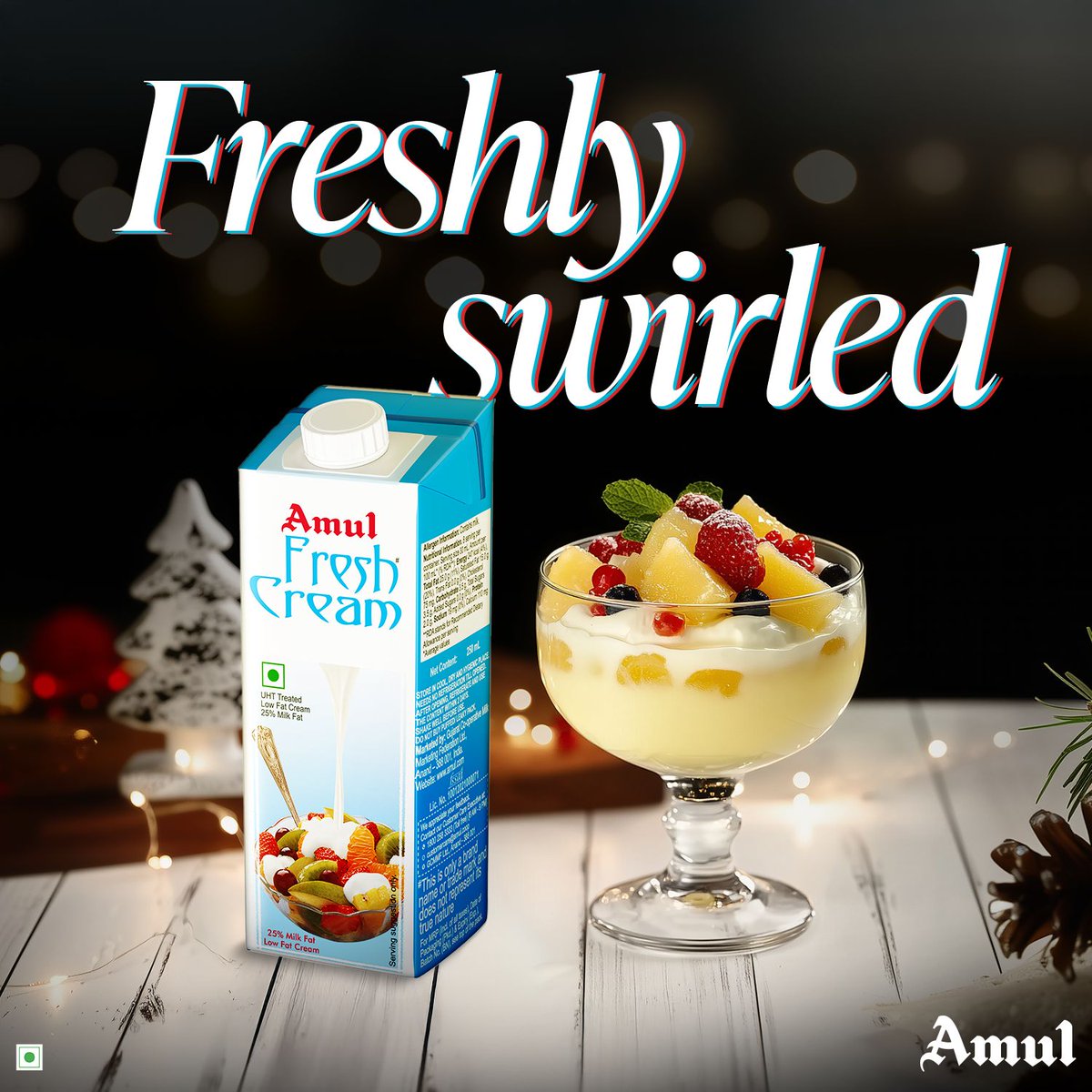 Amul_Coop's tweet photo. Make your celebrations berry sweet with Amul Fresh Cream!
Added to your cart yet?
#Amul #AmulFreshCream #Christmas https://t.co/Eu6YQorxpH