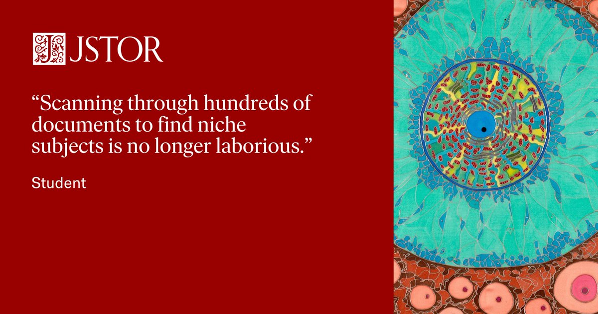 JSTOR's tweet image. JSTOR’s interactive #ResearchTool surfaces key points and uncovers new paths for #research, transforming how learners engage with #AcademicResources.

Join the beta waitlist today: bit.ly/3N7HzaF

Image: Odra Noel. Future Element. n.d. @ExploreWellcome.