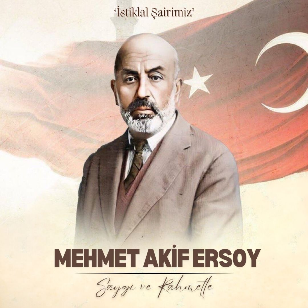 mustafademirbsk's tweet photo. “Hakkıdır, hür yaşamış, bayrağımın hürriyet, 
Hakkıdır, Hakk'a tapan milletimin istiklâl!”

Milletimizin bağımsızlık mücadelesini kalemiyle destanlaştıran İstiklal Marşı’mızın yazarı, Milli Şairimiz Mehmet Akif Ersoy’u vefatının 88. yılında saygı ve rahmetle anıyorum.

#MehmetAkifErsoy