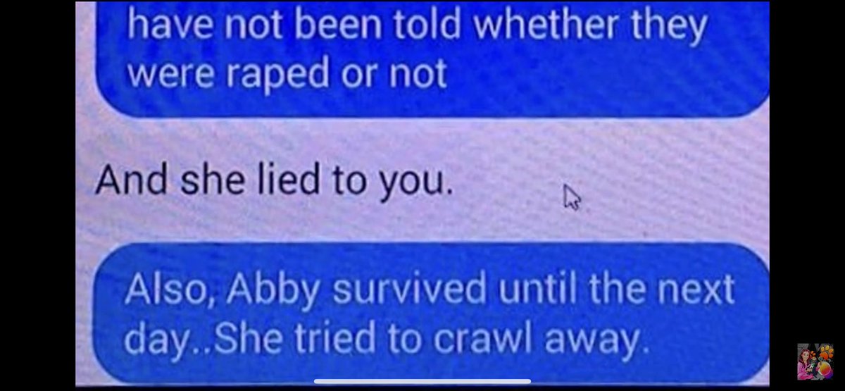KendellBurton06's tweet image. Found this interesting text from the man who found the girls. He said Abby survived until the next day. Which is wild considering her death certificate is dated 2/14 &amp;amp; Libby’s is 2/13. #justiceforlibbyandabby #Delphi #richardallen #Delphitrial #justiceforrichardallen
