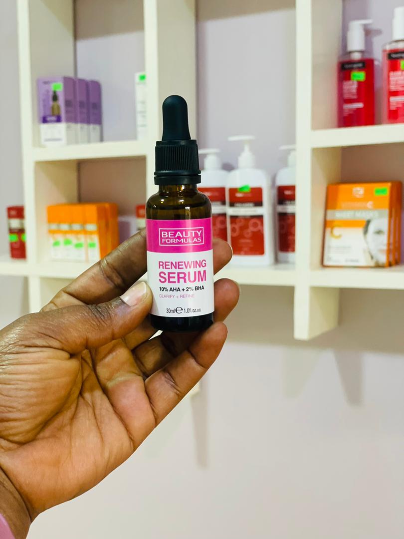 BEAUTY FORMULAS RENEWING SERUM for a glowing, hydrated &amp; smooth textured skin. #skinglowing #agingskin #postmenopauseskin #antiaging