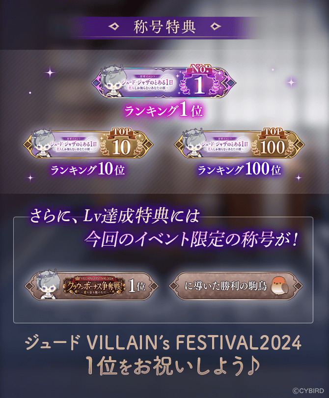 ⌛予告⌛ #ジュード・ジャザのとある1日 では 称号特典が登場