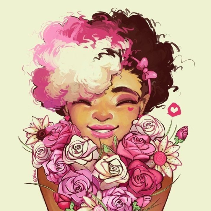 The cocoa hued beauty inhales so, hands being held out as this colorful substance pools from her palms–drawing from the air and her abilities is flowers.

❝For you. .❞

She pads forth with a smile so.