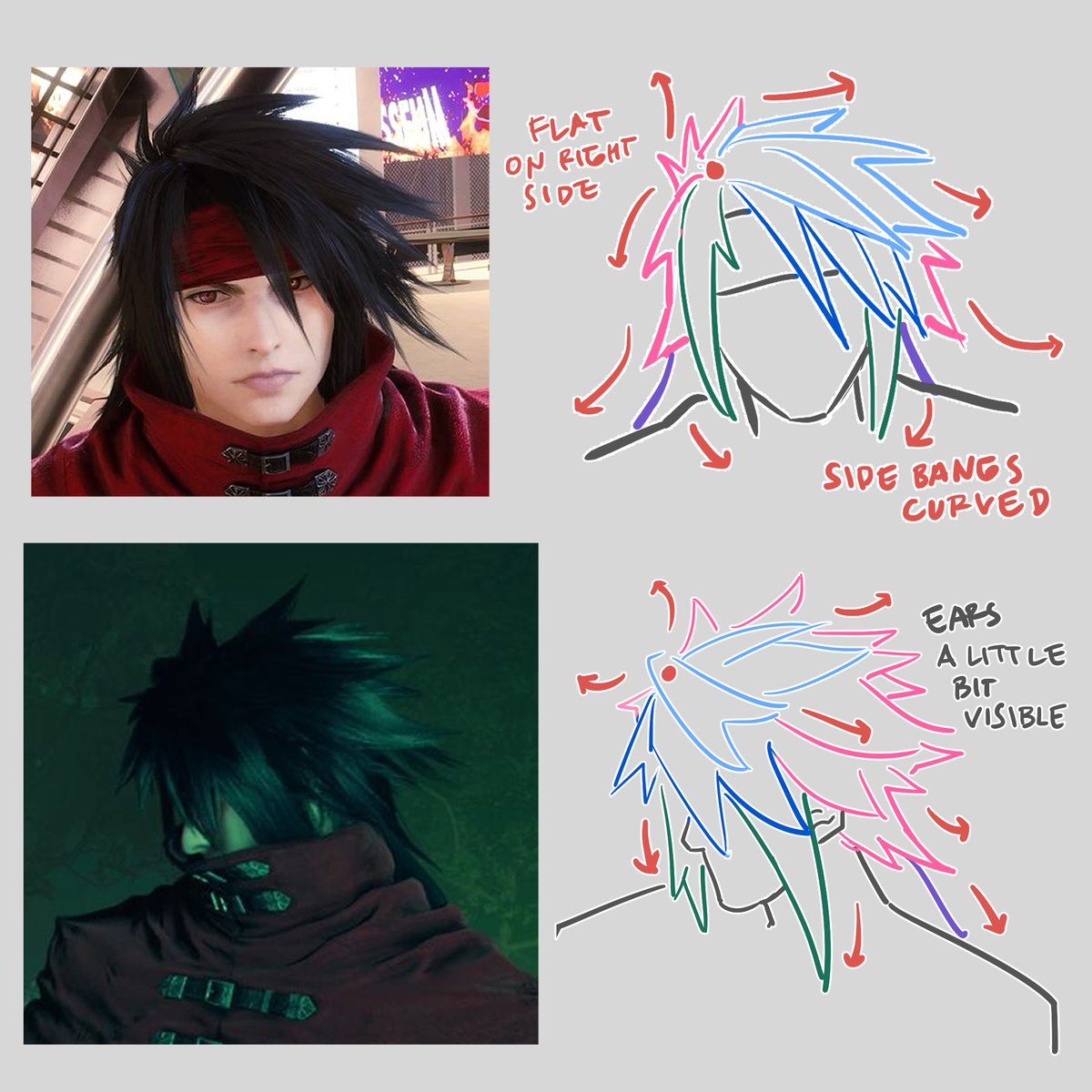 milkydeath's tweet photo. vincent hair is also hard.. here's a tutorial for his hair
#ff7 https://t.co/Q8OSjCtf14