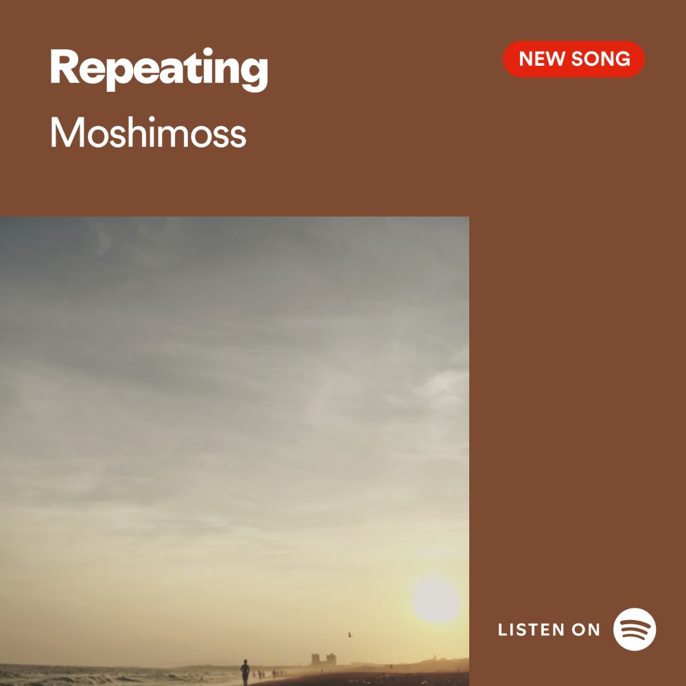 ★NEW RELEASE★
"Repeating” is the 2nd single from Japanese musician <a href="/moshimoss/">Moshimoss</a> upcoming EP Reminiscence. Crafted from a simple, looping guitar phrase, the track takes shape as he follows the melody wherever it leads, layering sounds in an organic, almost meditative progression.