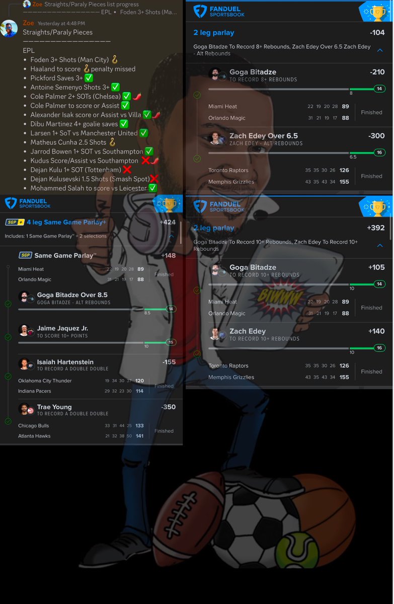 Zoe_Picks's tweet photo. Cashed 9/15 on soccer props 3/4 on NBA
We posted in @BaneSquad_ https://t.co/BwXs2Yjy7c
free Zoe Bank https://t.co/Kx1KYernvk
Playback Exclusives https://t.co/eVEmQ5MR4B
Like and RT to spread the word
#gamblingtwitter #gamblingx #playerprops #Soccer #banesquad #zoenation https://t.co/epdZJijL7m