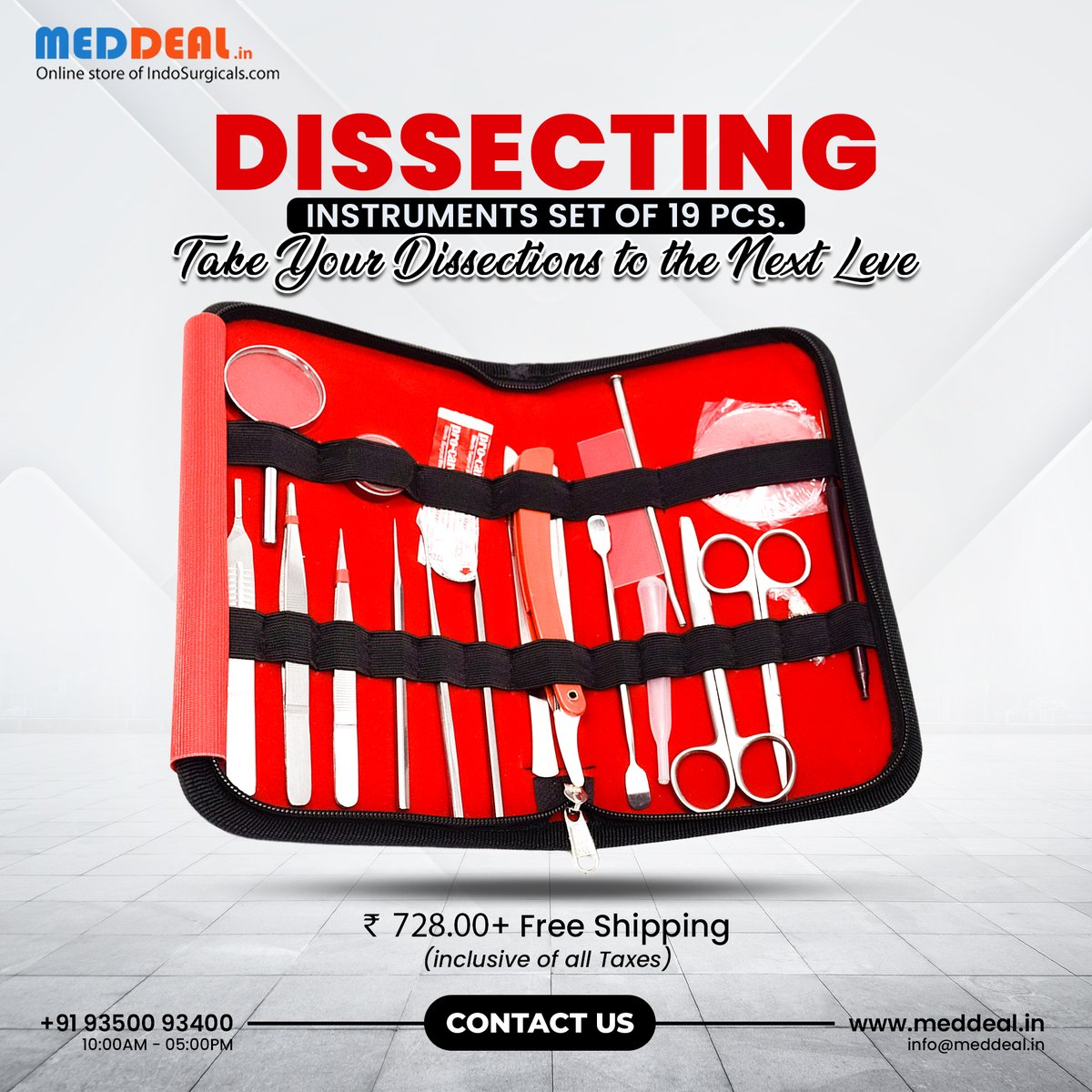 meddeal's tweet photo. 🔬 Achieve Precision Every Time!

The Dissecting Instruments Set (Set of 19) is crafted for accuracy, durability, and reliability. Perfect for professionals &amp; students.

🔗 Shop now: https://t.co/ZCaeVfvwiQ

#DissectingInstruments #SurgicalTools #MedicalSupplies #MedDeal https://t.co/cSYm0117w1