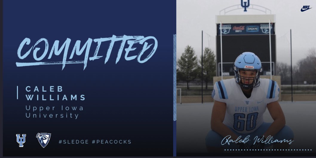 Caleb Williams (@calebtwilliams) on Twitter photo After a long talk with my family, I have come to the conclusion of on my 22nd birthday to commit to Upper Iowa University. Thank you for the opportunity!!!
<a href="/CoachParling/">Heath Parling</a> <a href="/MaxLongman_/">Max Longman</a> <a href="/Coach_Hoskins/">Jason Hoskins</a> <a href="/Upper_Iowa_FB/">Upper Iowa Football</a> After a long talk with my family, I have come to the conclusion of on my 22nd birthday to commit to Upper Iowa University. Thank you for the opportunity!!!
<a href="/CoachParling/">Heath Parling</a> <a href="/MaxLongman_/">Max Longman</a> <a href="/Coach_Hoskins/">Jason Hoskins</a> <a href="/Upper_Iowa_FB/">Upper Iowa Football</a>
