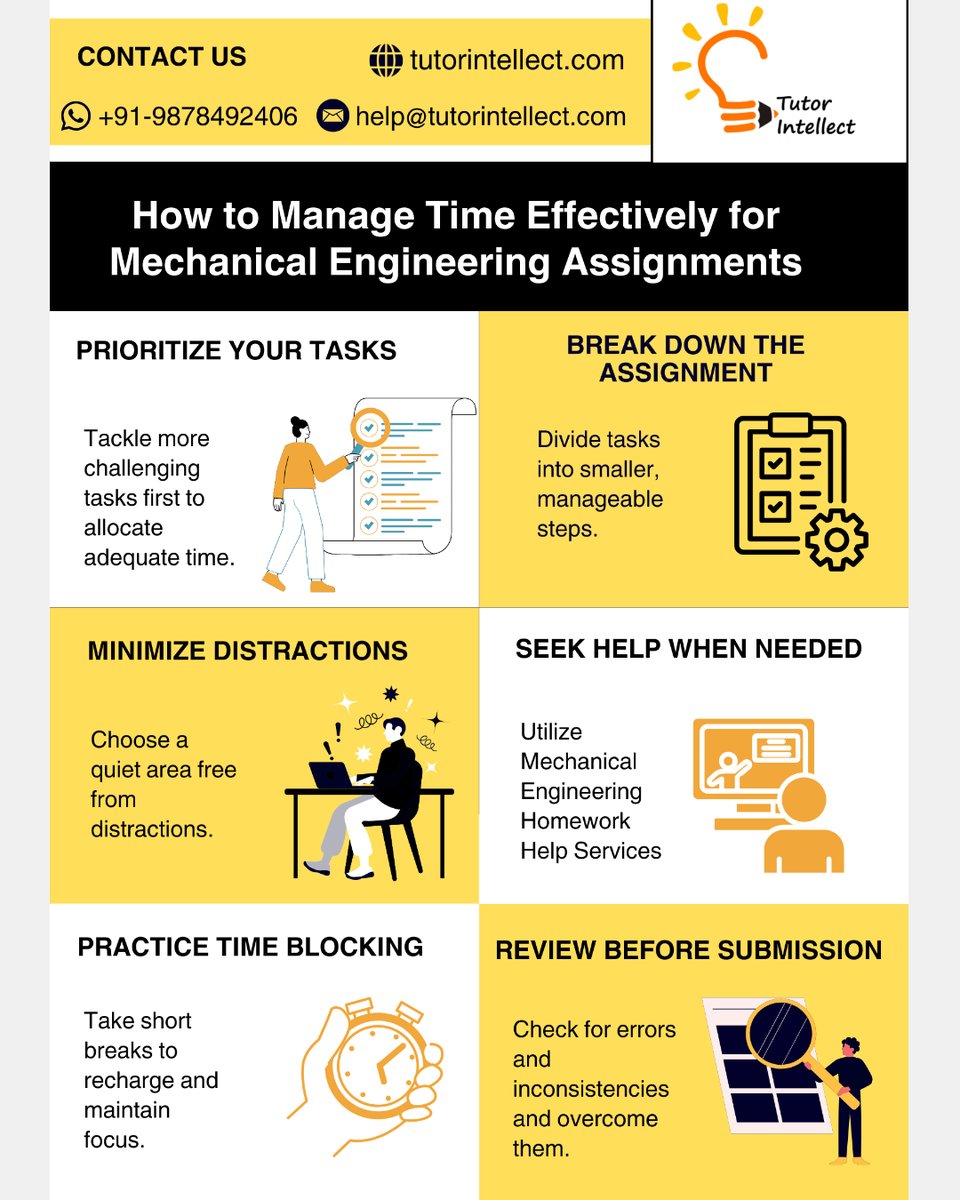 tutorintellect's tweet image. ⏰How to Manage Time Effectively for Mechanical Engineering Assignments

✅ +91-9878492406
📩help@tutorintellect.com
🌐tutorintellect.com/mechanical-eng…

 #mechnialengineering #mechanicalengineeringassignmenthelp #mechanicalengineeringtutoringhelp #infographic #timemanagement #studytips