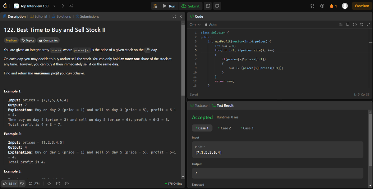 arav_mahind's tweet image. #Day16 of #30daysProductivityChallenge 

-- 📍Solved array related questions 
-- 💻Leetcode 
   - 1014. Best Sightseeing Pair 
   - 121. Best Time to Buy and Sell Stock 
   - 122. Best Time to Buy and Sell Stock II
   - 55. Jump Game 

#100DaysOfCode #buildinpublic #dsa #LeetCode