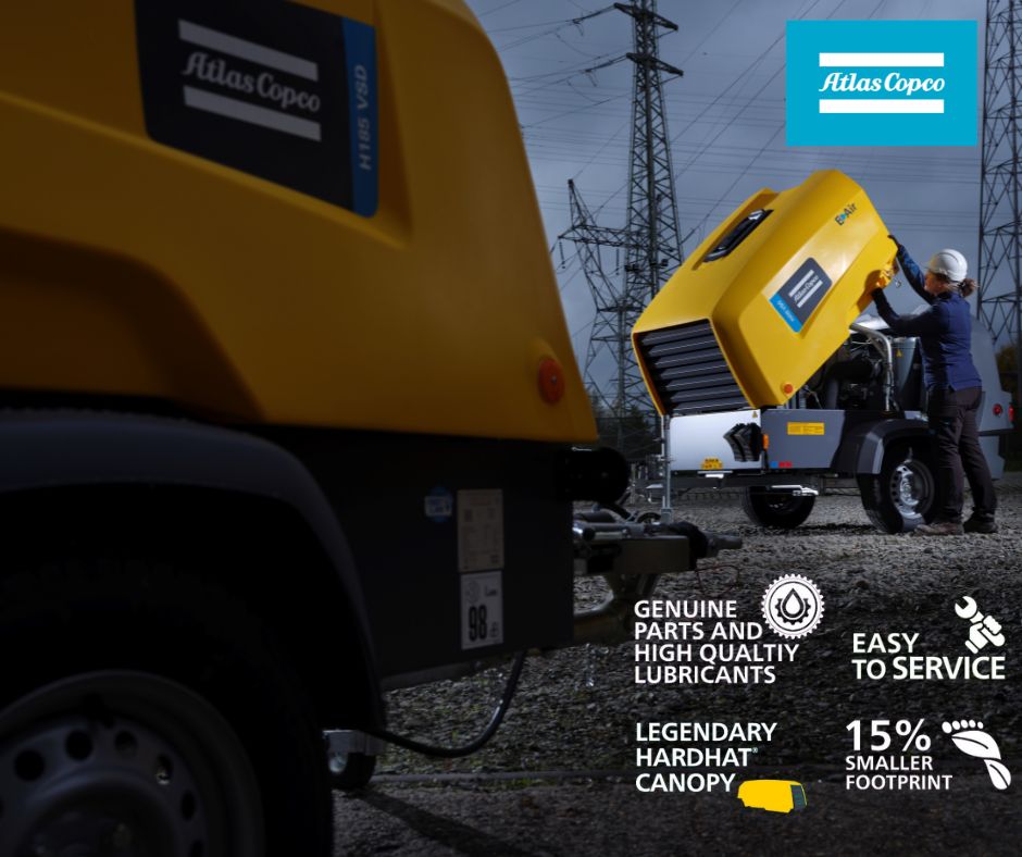 Ensure your portable air compressor delivers maximum productivity, minimum downtime, and long-lasting reliability by servicing your E-Air at the correct maintenance intervals.
Learn more about servicing your Atlas Copco Electric mobile compressor :bit.ly/3DpFp4K?