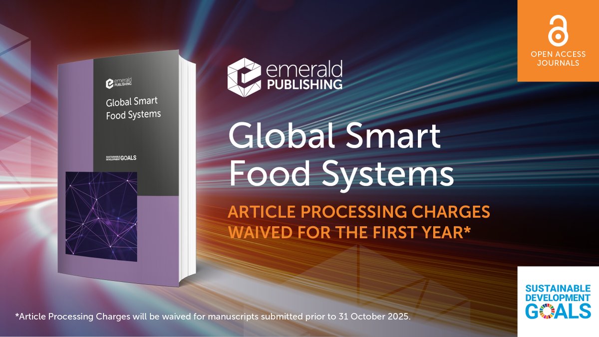 Introducing Global Smart Food Systems - A gold #openaccess journal exploring innovations in food systems, #sustainability, &amp; #equity. Key areas include #nutrition, resilient food production, #AI &amp; Big Data in supply chains. Learn more about the journal here:
