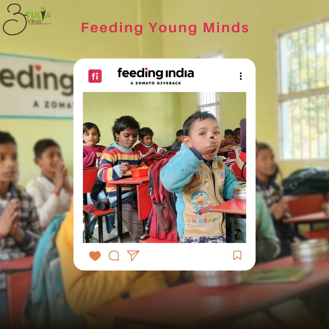 atulya_vikas's tweet image. 𝗘𝗺𝗽𝗼𝘄𝗲𝗿𝗶𝗻𝗴 𝗬𝗼𝘂𝗻𝗴 𝗠𝗶𝗻𝗱𝘀 𝗧𝗵𝗿𝗼𝘂𝗴𝗵 𝗡𝘂𝘁𝗿𝗶𝘁𝗶𝗼𝗻 !

We&apos;re proud to be partner of  @FeedingIndia&apos;s meal program at our village education center!

By providing nutritious meals to children, we&apos;re ensuring they have the energy and focus to learn and grow.
