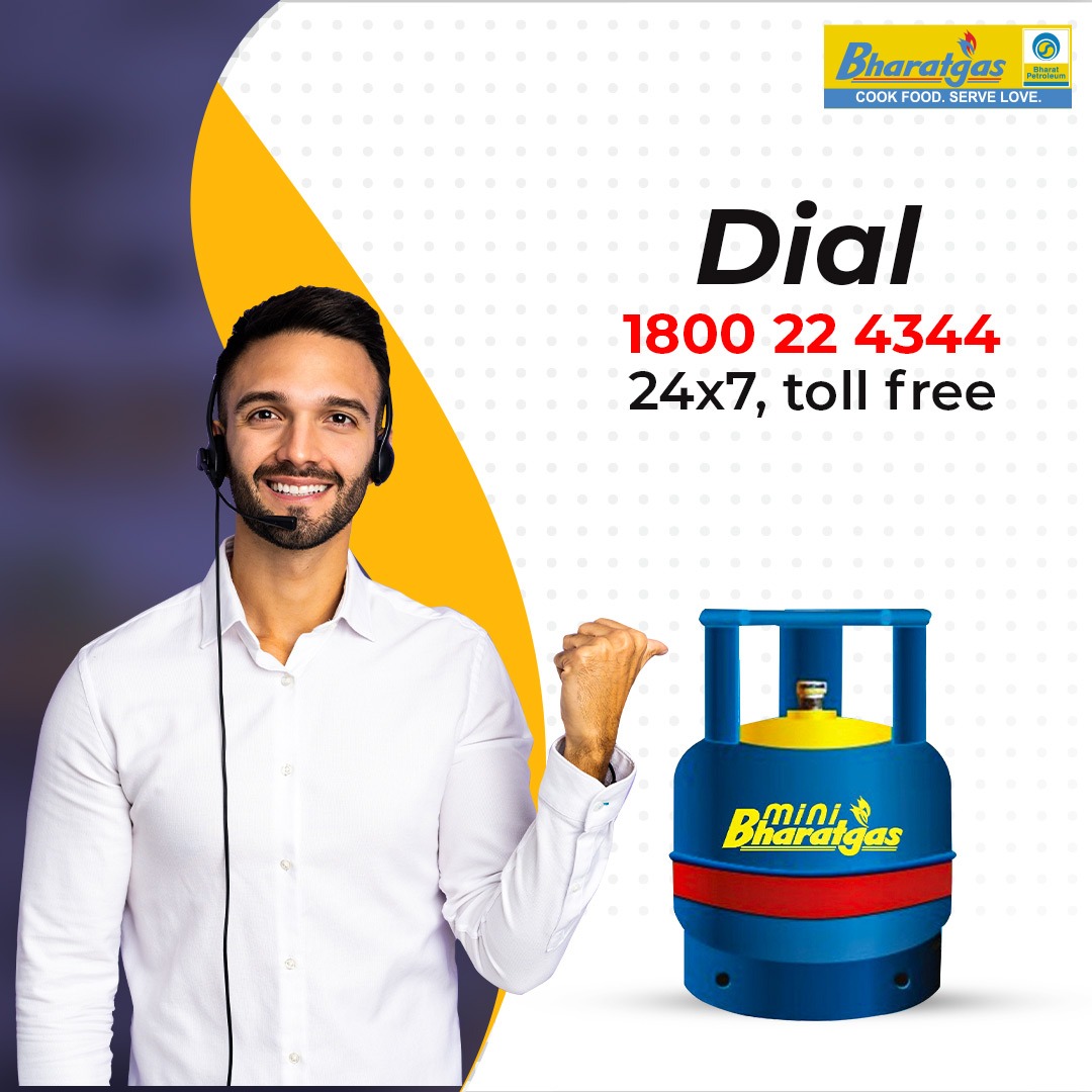 Need a Bharatgas Mini? With our 'Dial A Bharatgas Mini' service, it’s easy! Just dial 1800 22 4344 (toll-free) to request your 5 kg mini cylinder 24x7. No waiting, no hassles – reliable service at your fingertips!

#bharatgas #bharatgasmini #homedelivery #quickdelivery #tollfree