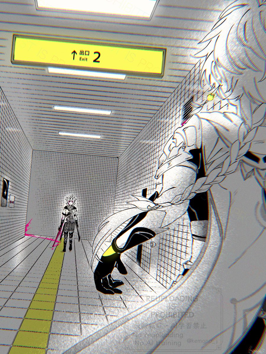 kemono_j's tweet image. ⑧番出口パロ