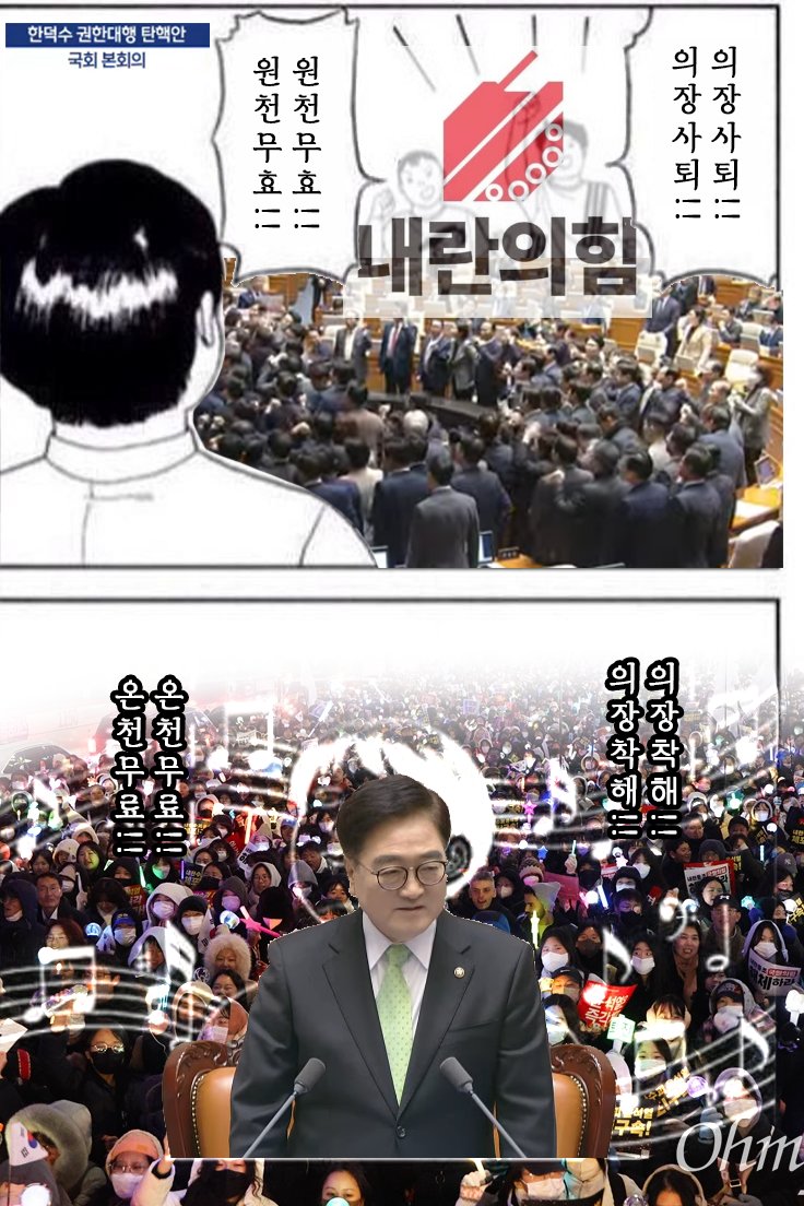 12월27일 한덕수탄핵 표결의회 풍경.