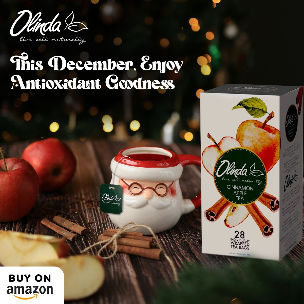 GlobalOlinda's tweet photo. Warm up this December with Olinda's Cinnamon Apple Tea!   

A sweet apple and cinnamon blend for festive cheer. 
Buy your tea packs on https://t.co/ByXMH2vOFV - https://t.co/RvB7xQxSqd 

#OlindaTea #Tea #cinnamonappletea #cinnamonapple #christmas2024 #merrychristmas2024 https://t.co/hT6cSxw0c7