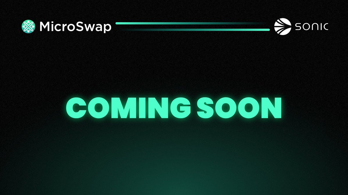 Get ready for MicroSwap on <a href="/SonicLabs/">Sonic</a> 🚀

Seamlessly swap on <a href="/SonicLabs/">Sonic</a> at lightning-fast speed ⚡
#Sonic $FTM $S